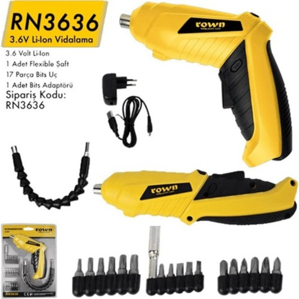 Tekno Trust Şarzlı Vidalama Matkap 3.6V 20PARÇ (4433) Matkaplar Fiyatı
