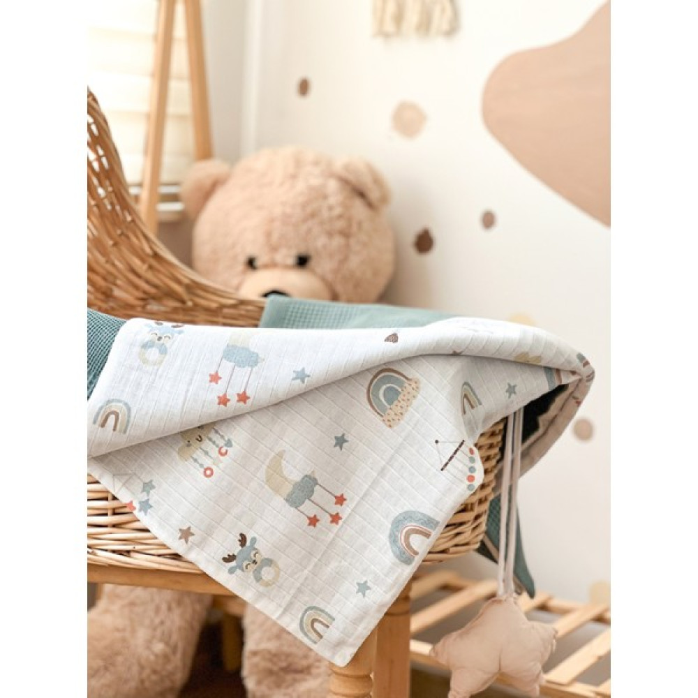 Tekno Trust Tek Ebat Bebek Battaniyesi Müslin Bebek Battaniyesi Çift Tarafli Müslin Bebek Battaniyesi 100X100CM Bebek Battaniyesi Fiyatı