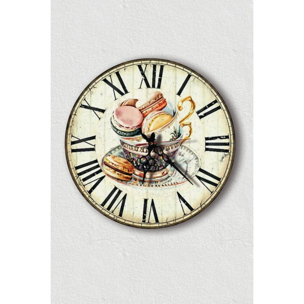 Tekno Trust Uv Mutfak Duvar Saati, Fincanda Makaron Duvar Saati, Home, Kitchen, Wall Clock Dekoratif Saat Fiyatı
