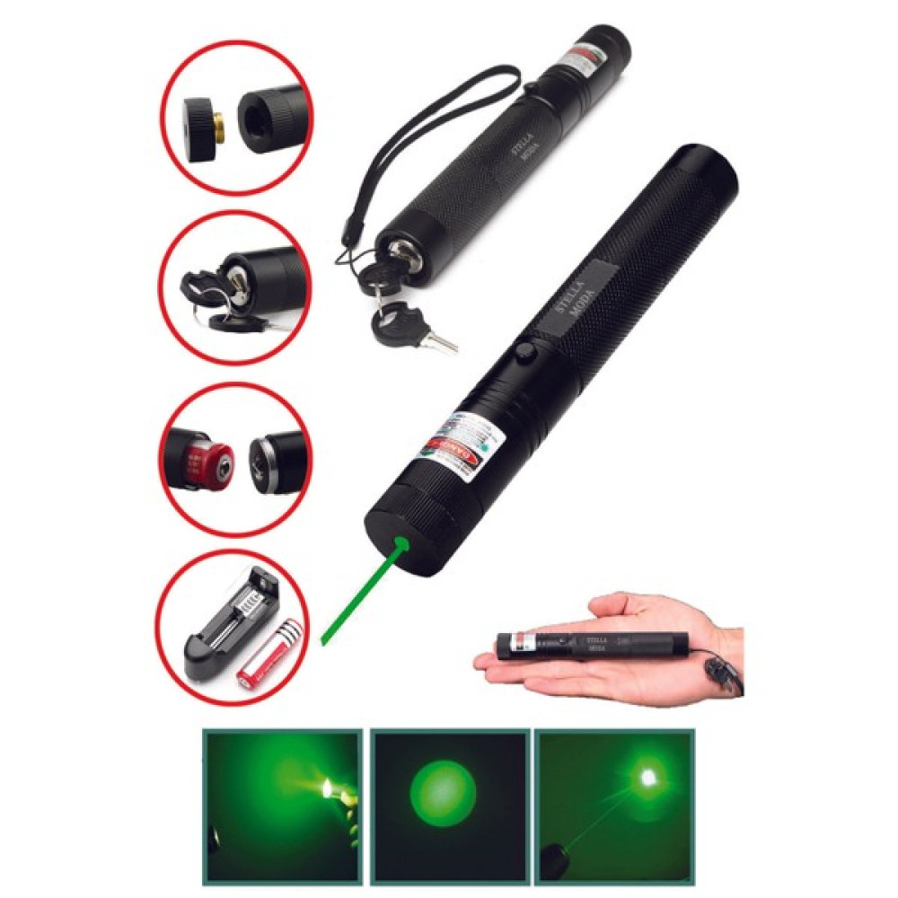 Tekno Trust YF-303 Şarjlı Anahtar Emniyetli Yeşil Lazer Pointer Yüksek Güçlü Lazer Işaretçisi El Feneri Fiyatı