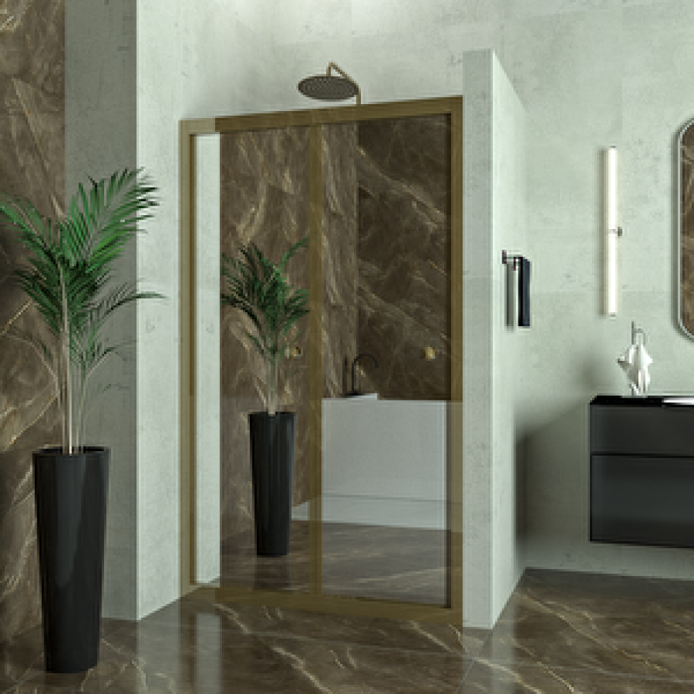Teknoduş Bronze Cori̇na Akordion Reflekte Cam Duşakabin 68 cm Duşakabin Fiyatı