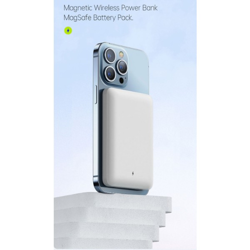 Teknoexpress 20W 5000MAH Magsafe Battery Pack Iphone Uyumlu Kablosuz Şarj Cihazı Magsafe Kablosuz Powerbank - Beyaz Cep Telefonu Şarj Cihazı Fiyatı