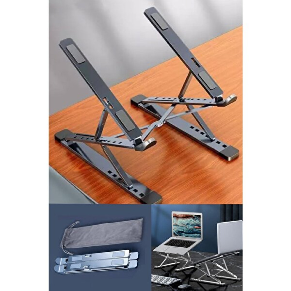 Teknoexpress N1 Pro 15 Inçe Kadar Tüm Laptoplarla Uyumlu Yüksek Ayarlı Notebook Altlığı Yükseltici Tutucu Stand - Füme Dizüstü Bilgisayar Aksesuarları Fiyatı