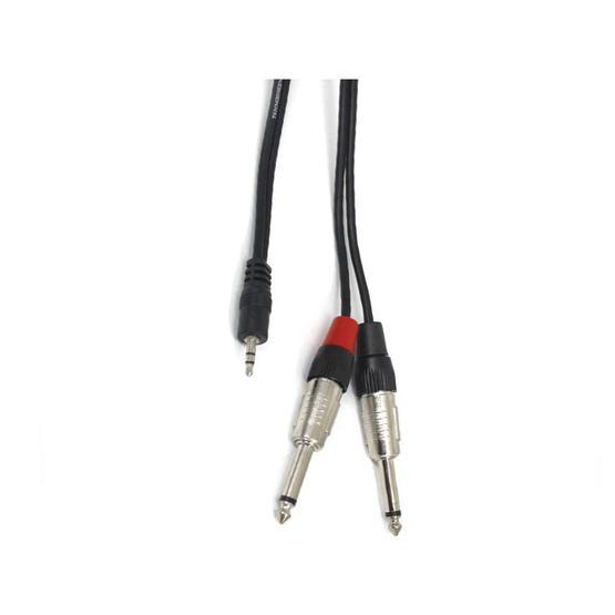 Teknogreen TKS-203 2x6.3 mm Mono Erkek 3.5mm Stereo 3 m Kablo