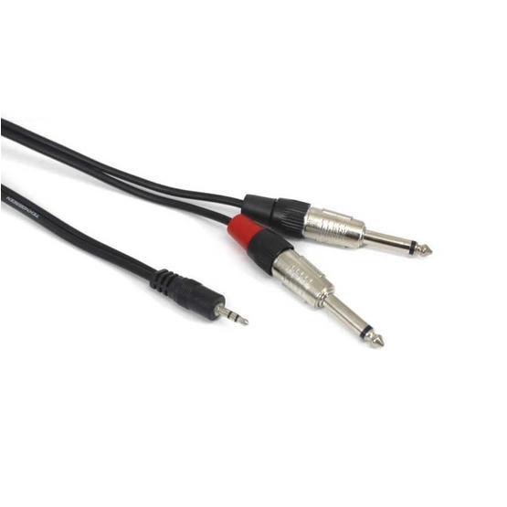 Teknogreen TKS-203 2x6.3 mm Mono Erkek 3.5mm Stereo 3 m Kablo
