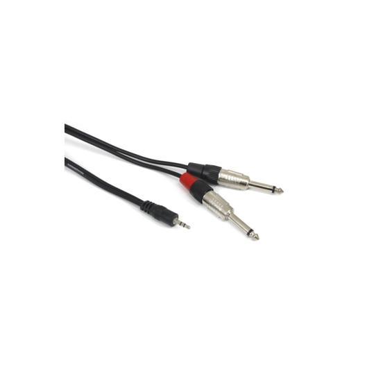 Teknogreen TKS-203 2x6.3 mm Mono Erkek 3.5mm Stereo 3 m Kablo