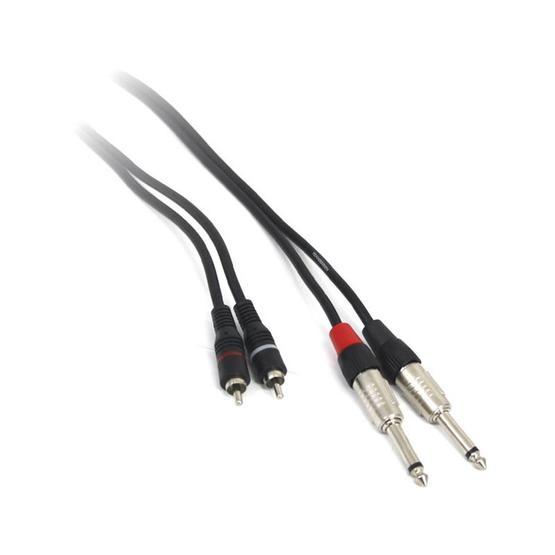 Teknogreen TKS-905 2x6.3 mm Mono Erkek 2xRca Erkek 5 m Kablo