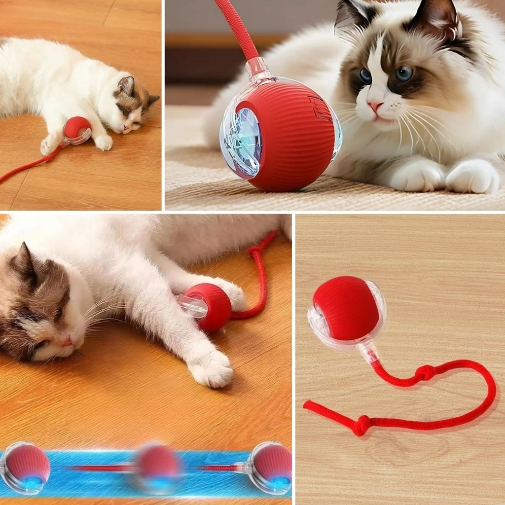 Teknoliman Teknoliman® Şarjlı Otomatik Hareketli Kedi Köpek İçin 360 Derece Dönen Interaktif Akıllı Oyun Topu Diğer Fiyatı