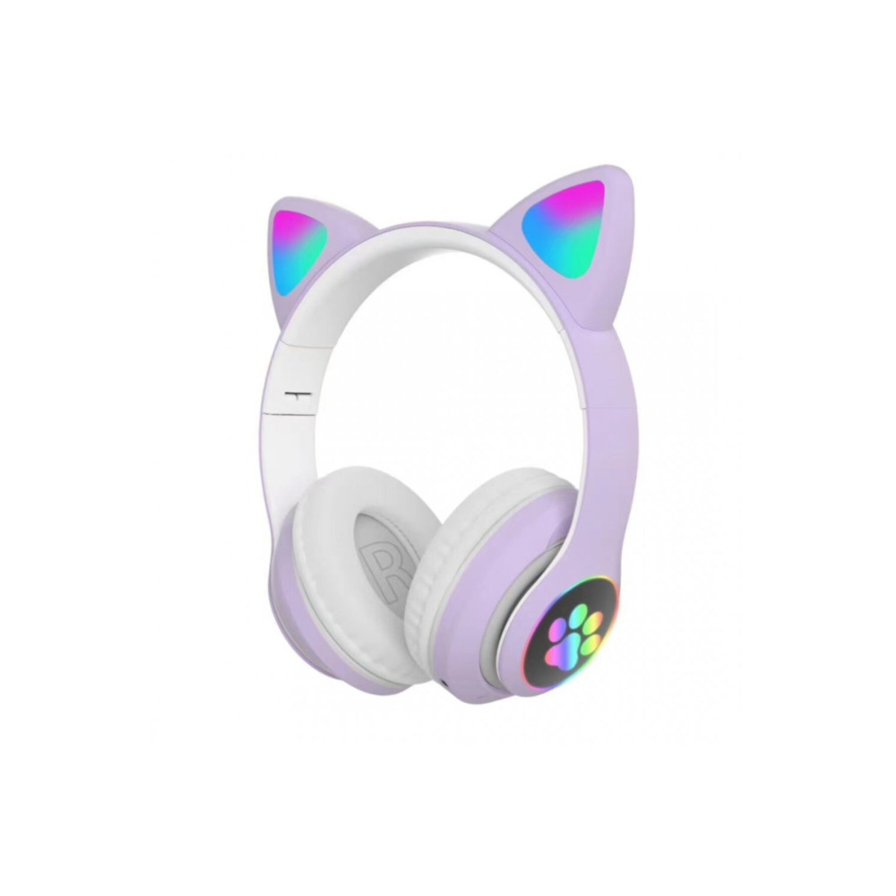 Teknoloji Gelsin Lila Bluetooth 5.0 Mikrofonlu Kablosuz Yüksek Ses Akıllı Led Işıklı Kedi Patili Rgb Mor Kulaklık Kulak İçi Kulaklık Fiyatı
