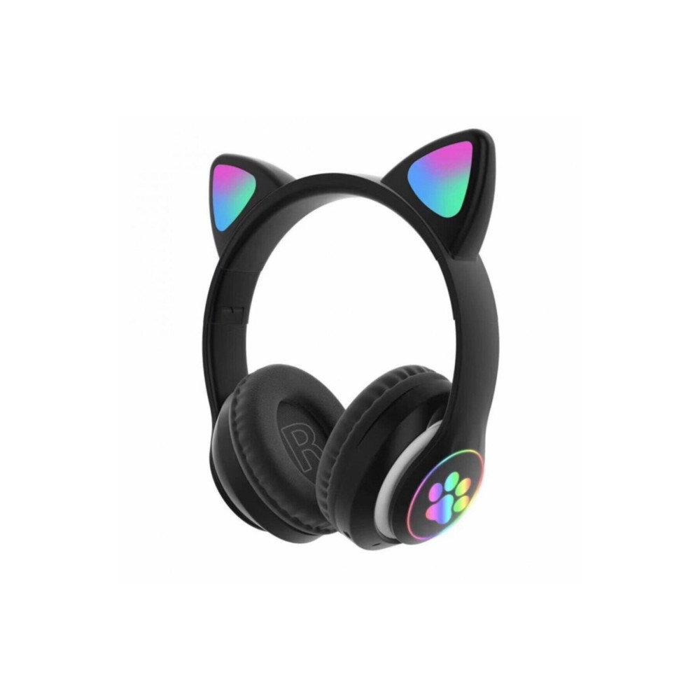 Teknoloji Gelsin Siyah Bluetooth 5.0 Mikrofonlu Kablosuz Kulaklık Yüksek Ses Akıllı Led Işıklı Kedi Patili Rgb Kulak Üstü Kulaklık Fiyatı