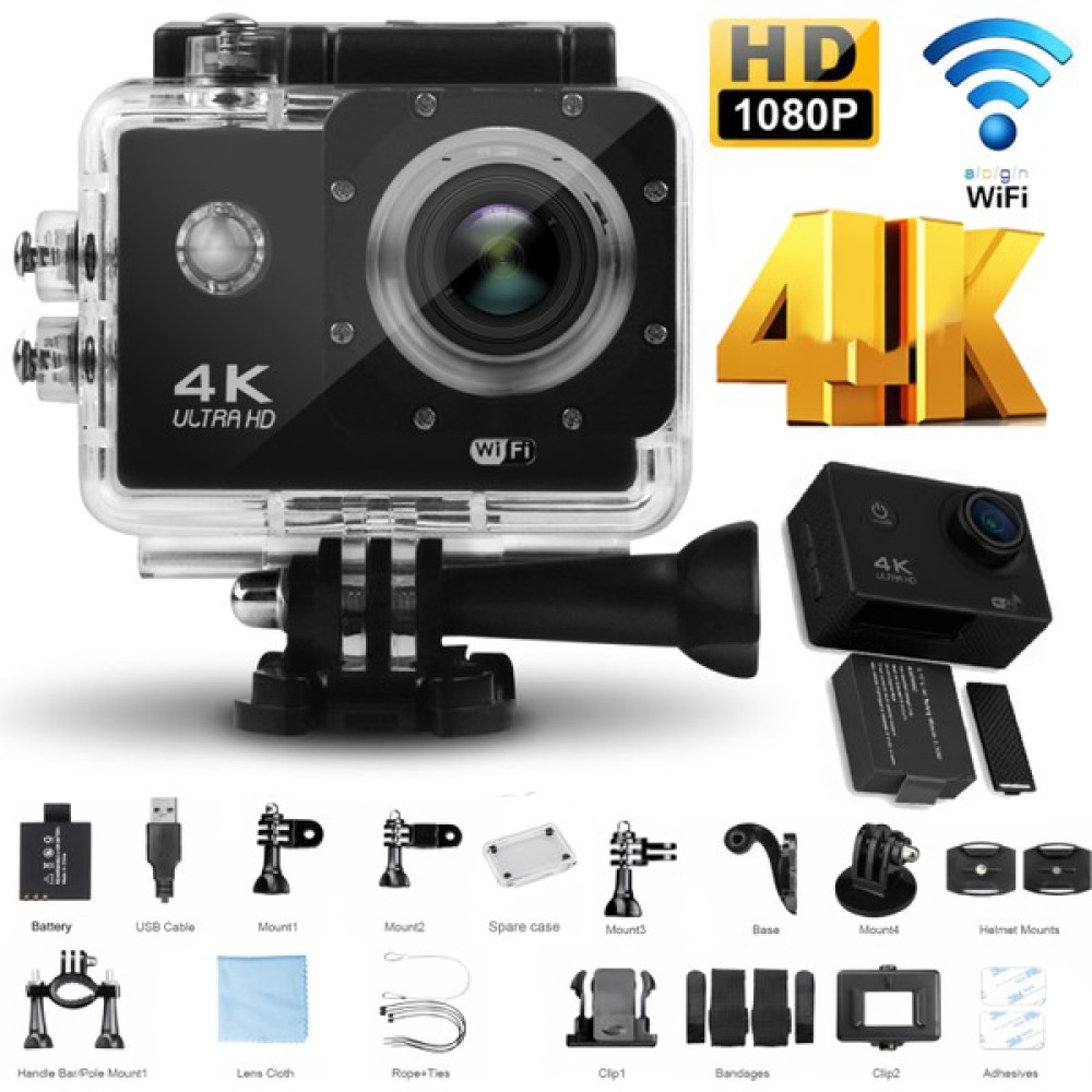 Teknomila 4K Ultra Hd 170 Derece Wifi Li Aksiyon Kamera - Siyah Aksiyon Kameralar Fiyatı