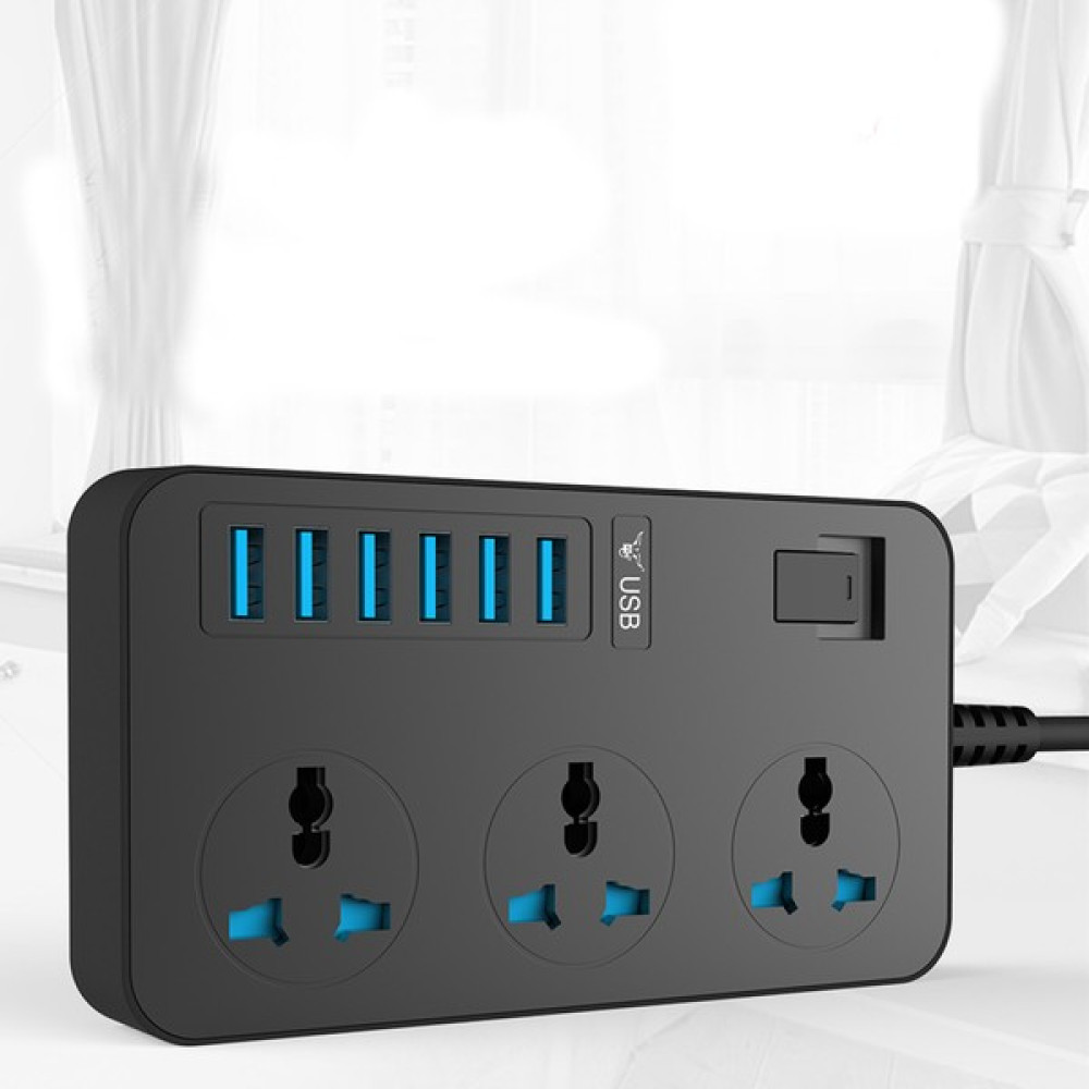 Teknomila Akım Korumalı 6 Usb'li 3'lü Grup Priz 2 M Uzatma Kablosu - Siyah Prizler Fiyatı
