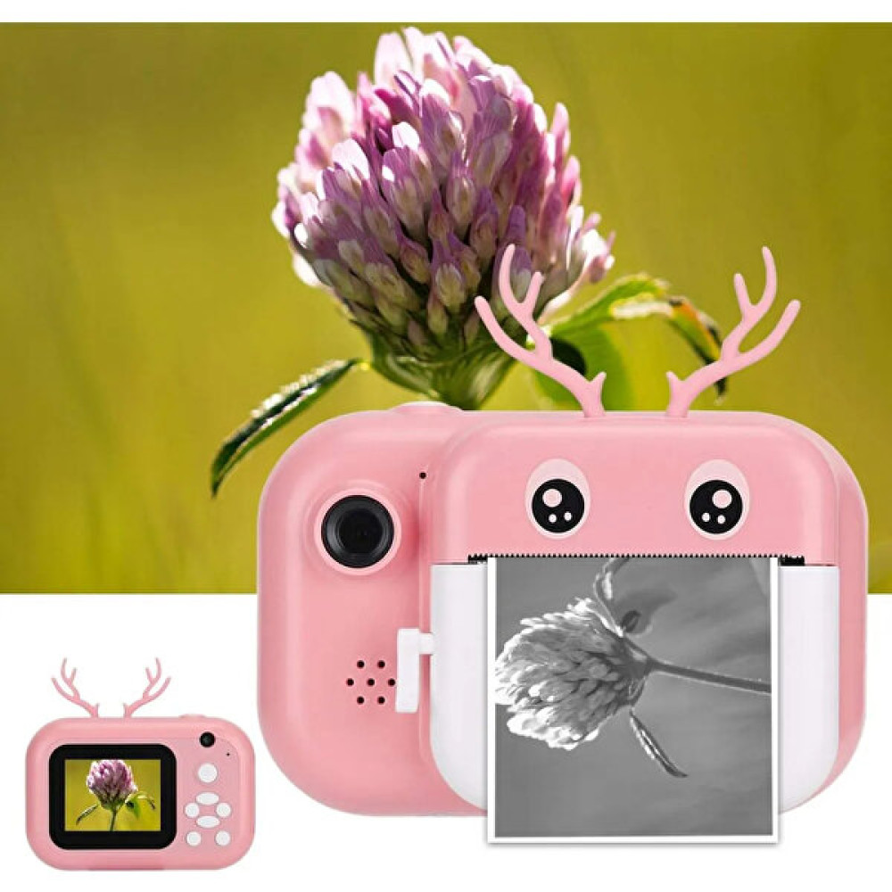 Teknomila Anında Baskı Fotoğraf Çıkaran 1080P Çocuk Fotoğraf Makinesi Hd Video Çift Kamera - Açık Pembe Dijital Fotoğraf Makineleri Fiyatı