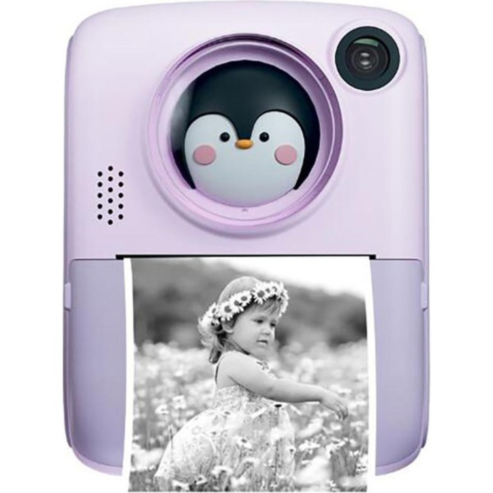 Teknomila Anında Baskı Fotoğraf Çıkaran 1080P Çocuk Fotoğraf Makinesi Hd Video Çift Kamera - Mor Dijital Fotoğraf Makineleri Fiyatı