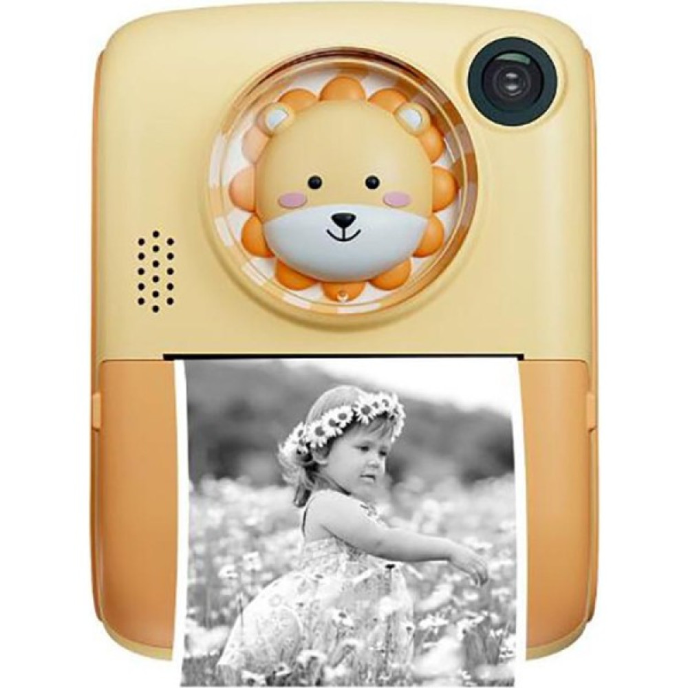 Teknomila Anında Baskı Fotoğraf Çıkaran 1080P Çocuk Fotoğraf Makinesi Hd Video Çift Kamera - Sarı Dijital Fotoğraf Makineleri Fiyatı