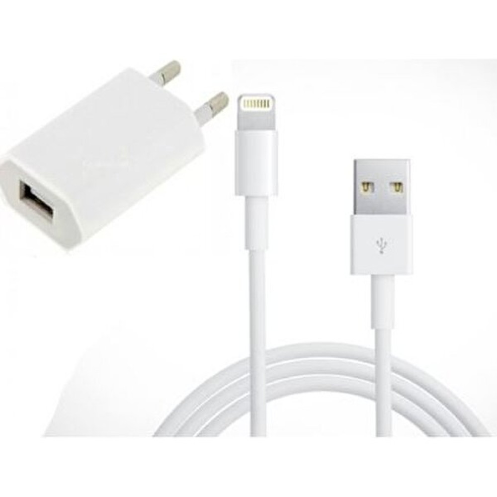 Teknomila Apple iPhone Uyumlu Kablo + Adaptör Şarj Aleti Seti - Beyaz Cep Telefonu Şarj Cihazı Fiyatı