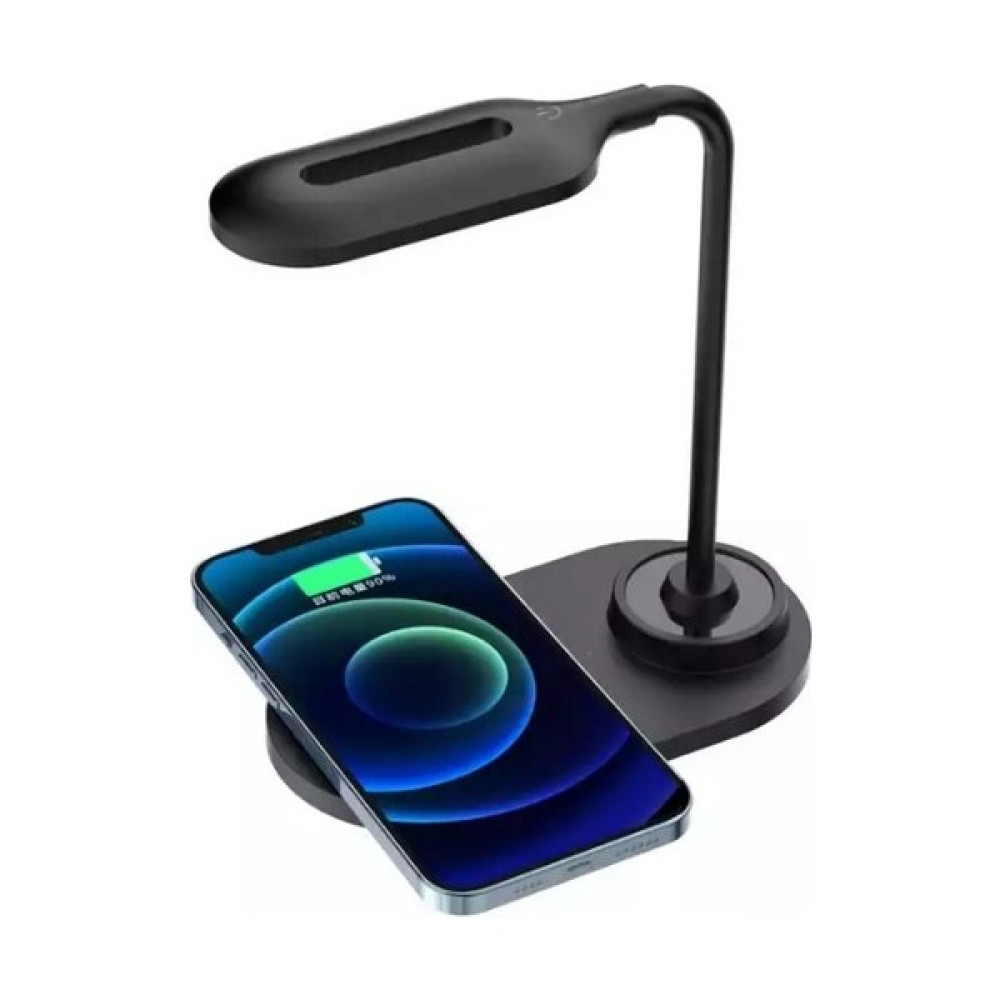 Teknomila Qı Hızlı Kablosuz Şarj ve LED Masa Lambası Taşınabilir 360 Derece Esnek Dokunma - Siyah Masa Lambası Fiyatı