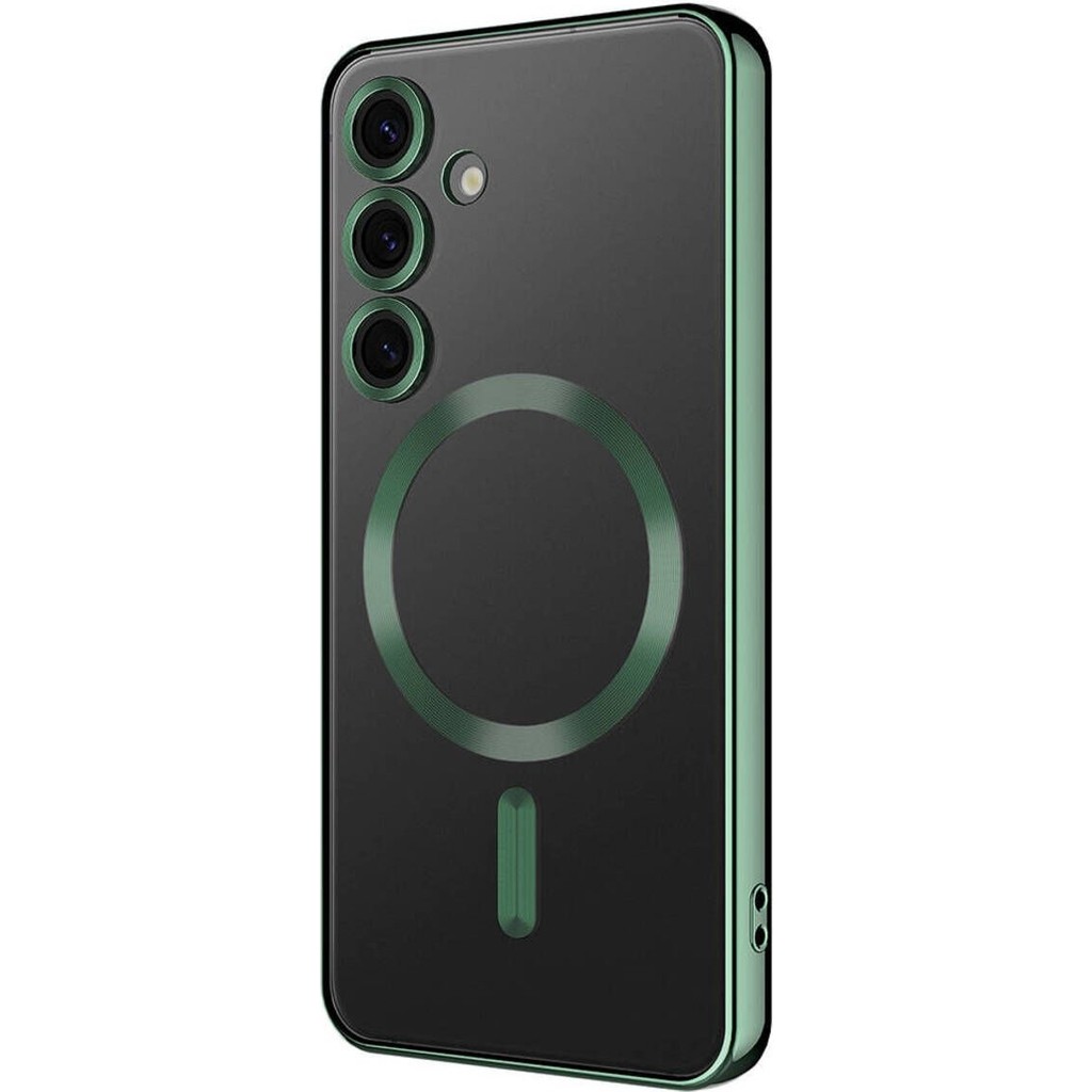 Teknomoda S25 Kılıf Kamera Lens Korumalı Renkli Magsafe Şeffaf Silikon Yeşil - Galaxy S25 Cep Telefonu Kılıfı Fiyatı