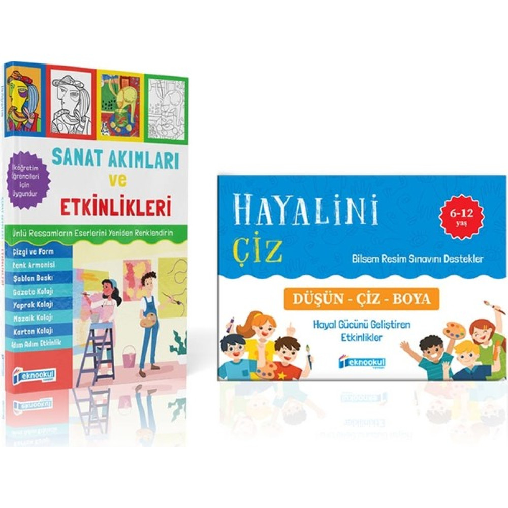 Teknookul 1. Sınıf Bilsem Hazırlık 2'li Resim Seti Hayalini Çiz - Sanat Akımları ve Etkinlikleri Tüm Dersler Fiyatı