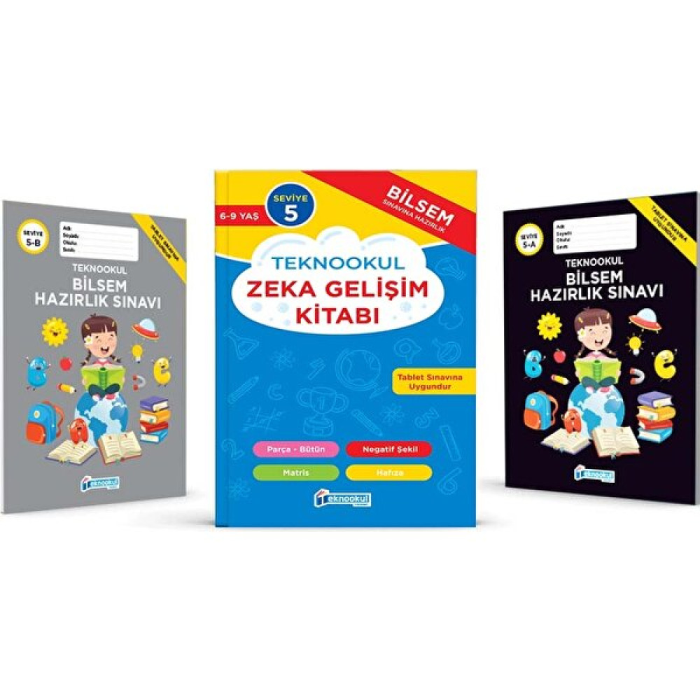 Teknookul 3. Sınıf Bilsem Sınavı Hazırlık Seti Seviye 5 Kitabı Tüm Dersler Fiyatı