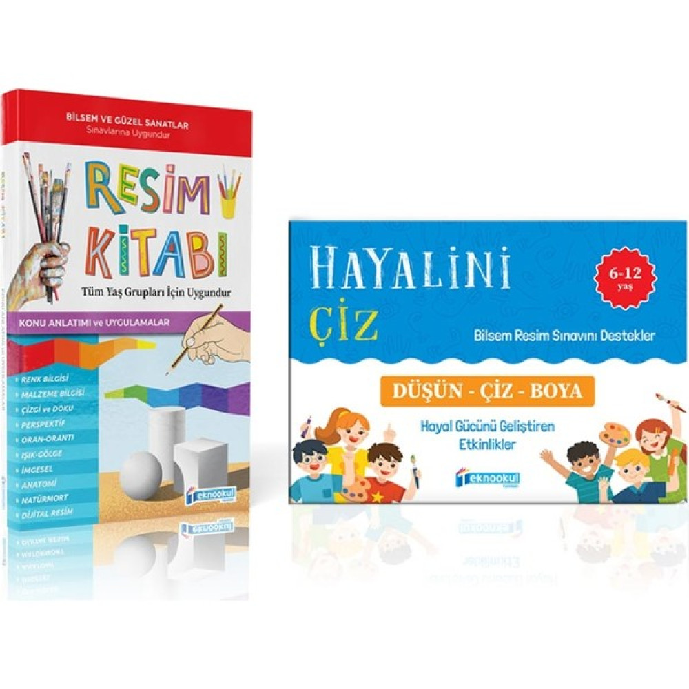 Teknookul Bilsem Sınavı Hazırlık 3. Sınıf 2'li Resim Seti ( Resim Kitabı-Hayalini Çiz ) (Ciltli) Eğitim Setleri Fiyatı