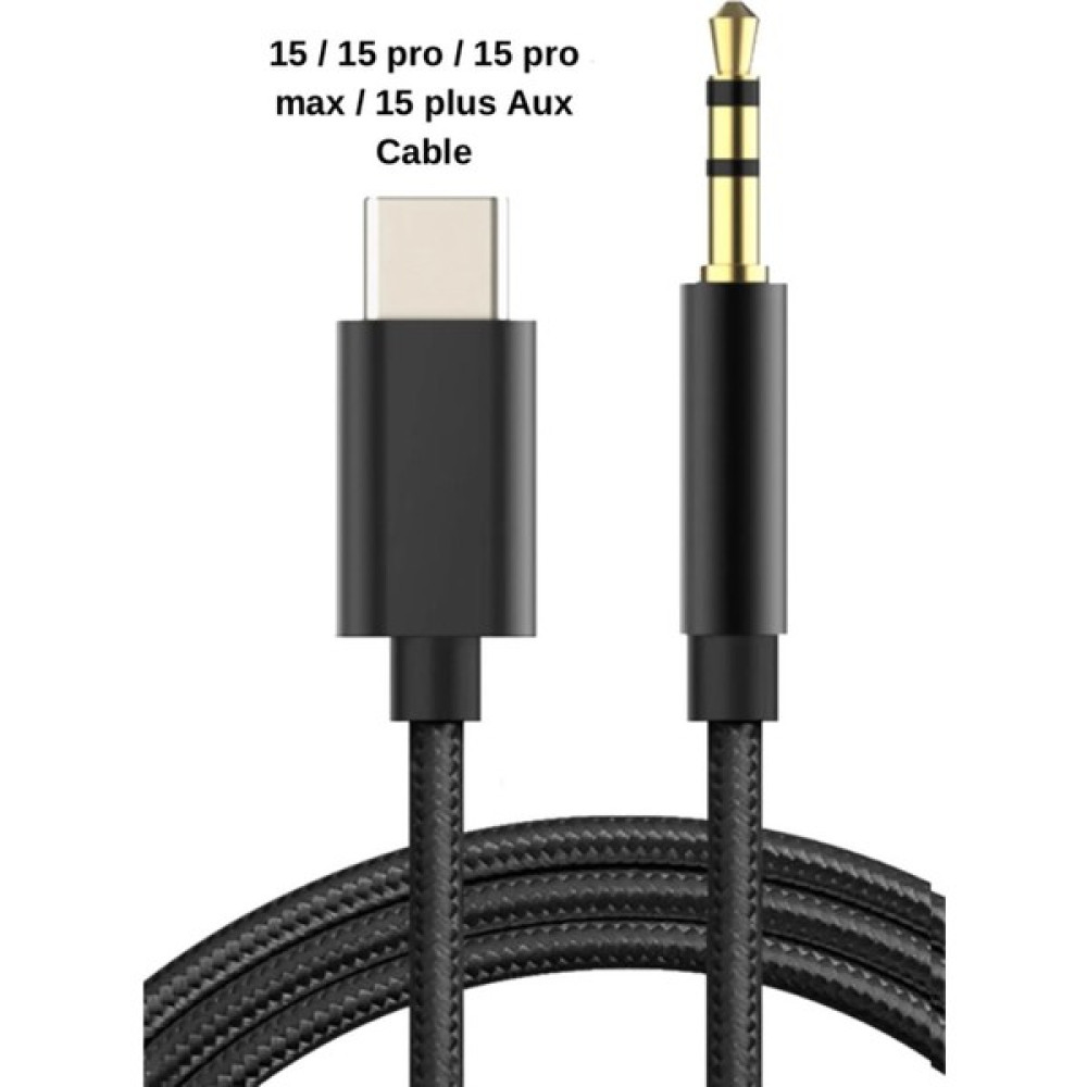 Teknoparkta Iphone 15 Pro Max Aux Kablo Type C Örgü Hasır Dac Çipli Kablo Ses Kablosu Fiyatı