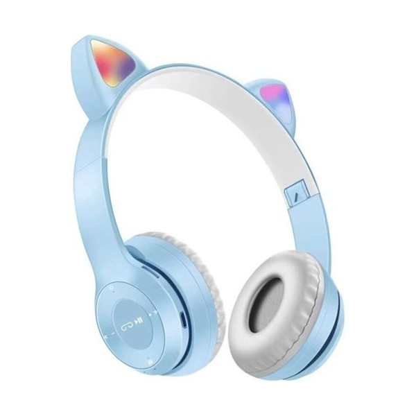 teknosepetim Kedili Kedi Cat Işıklı Rgb Kulaküstü Bluetooth Kulaklık P47M Aux Sd Card Girişli - Turkuaz Bluetooth Kulaklık Fiyatı