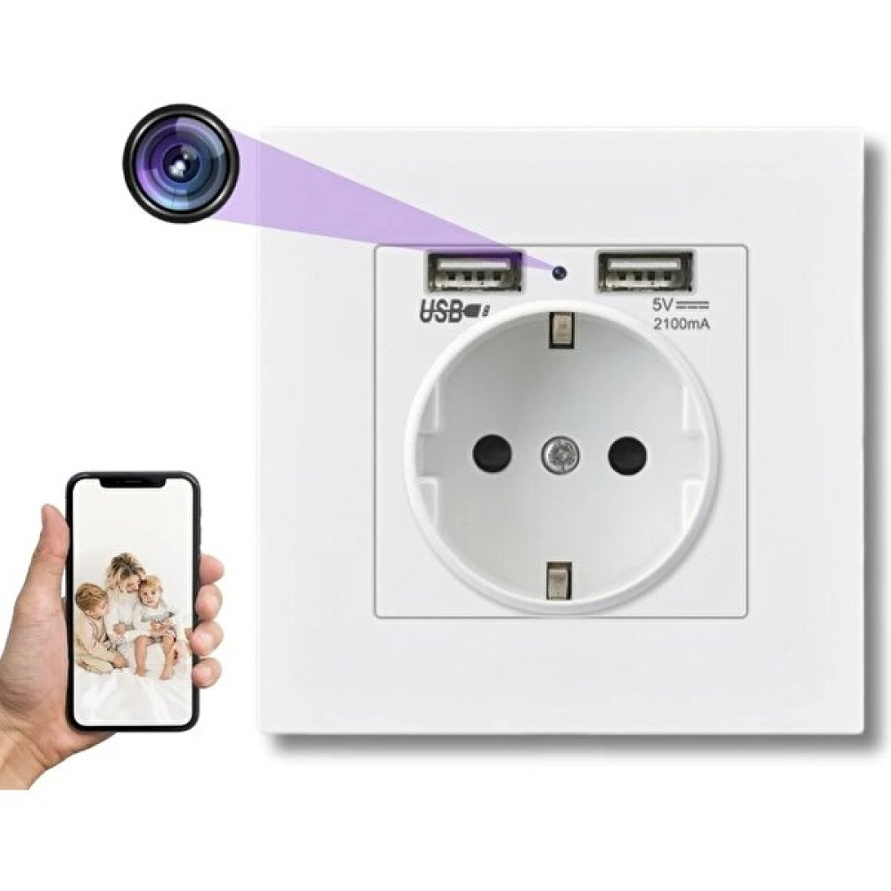 Teknospy Wifi Duvar Priz USB Şarj Güvenlik Kamerası Prizler Fiyatı