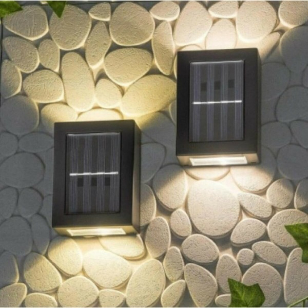 Teknotok Yeni Model Solar Çift Taraflı Duvar Lambası Güneş Enerjili Aydınlatma Dekorasyon Aplik Işık (2 Adet) - Gri Oto Boyaları Fiyatı