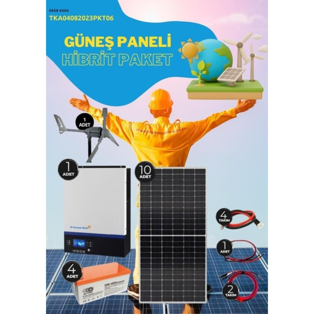 Teknovasyon Arge Güneş Enerjisi Hibrit Paket 5 kva Mppt Inverter 455 Watt Güneş Paneli 200 Amper Jel Akü İ-2000W 48V Rüzgar Türbini + Hibrit Şarj K... Dış Mekan & Bahçe Oyuncakları Fiyatı