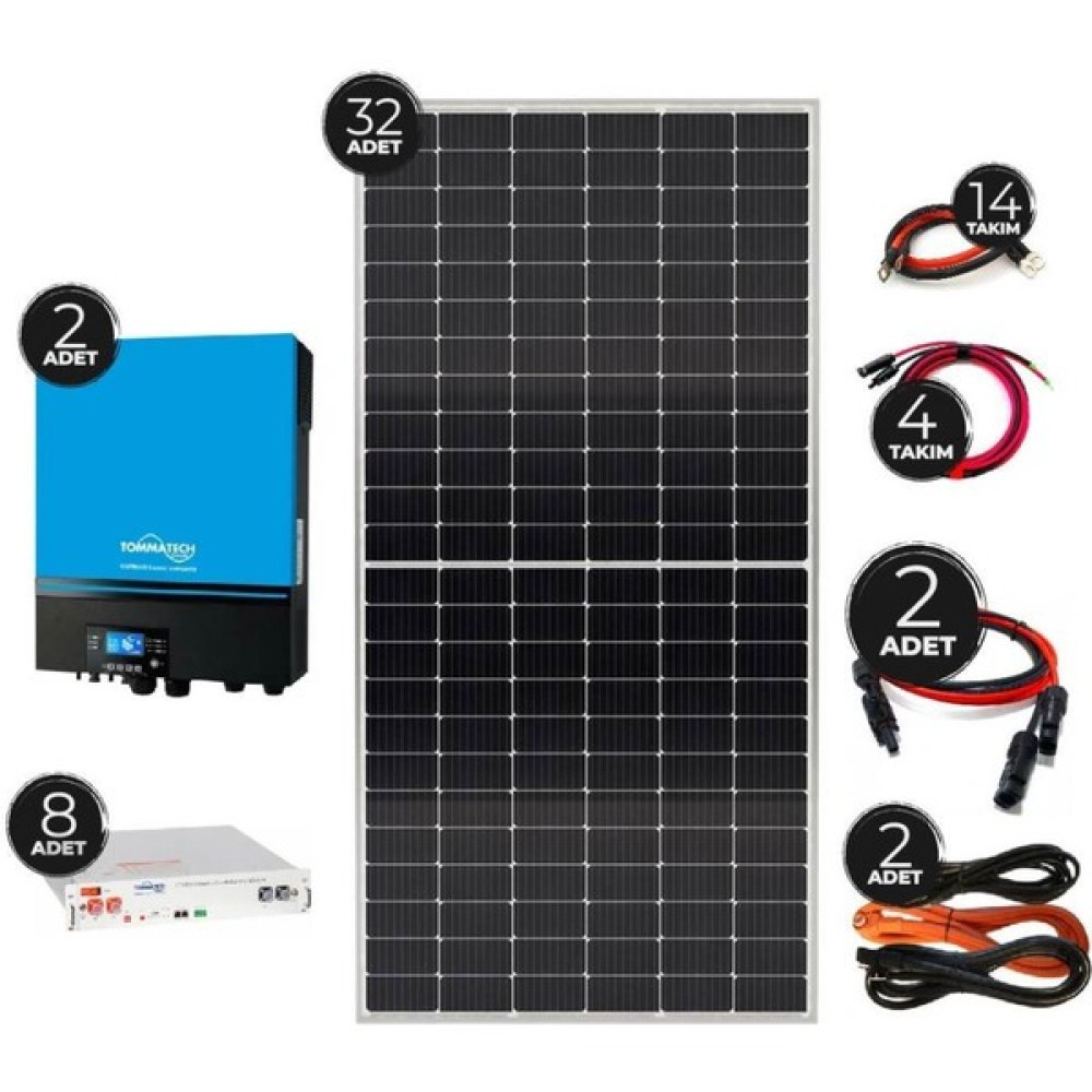 Teknovasyon Arge Güneş Enerjisi Solar Paketi 15 kva Inverter 455 Watt Güneş Paneli 48 Volt 50 Amper Lityum Akü - Renkli Dış Mekan & Bahçe Oyuncakları Fiyatı