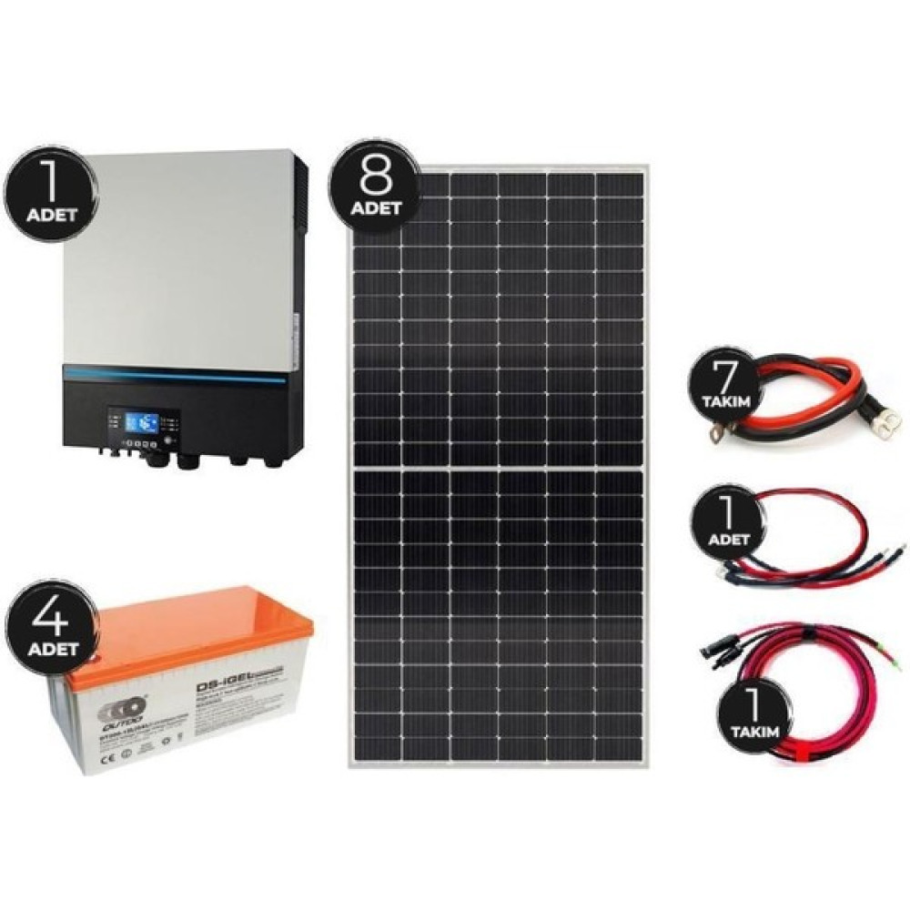 Teknovasyon Arge Güneş Enerjisi Solar Paketi 3 kva Inverter 455 Watt Güneş Paneli 200 Amper Jel Akü - Renkli Dış Mekan & Bahçe Oyuncakları Fiyatı