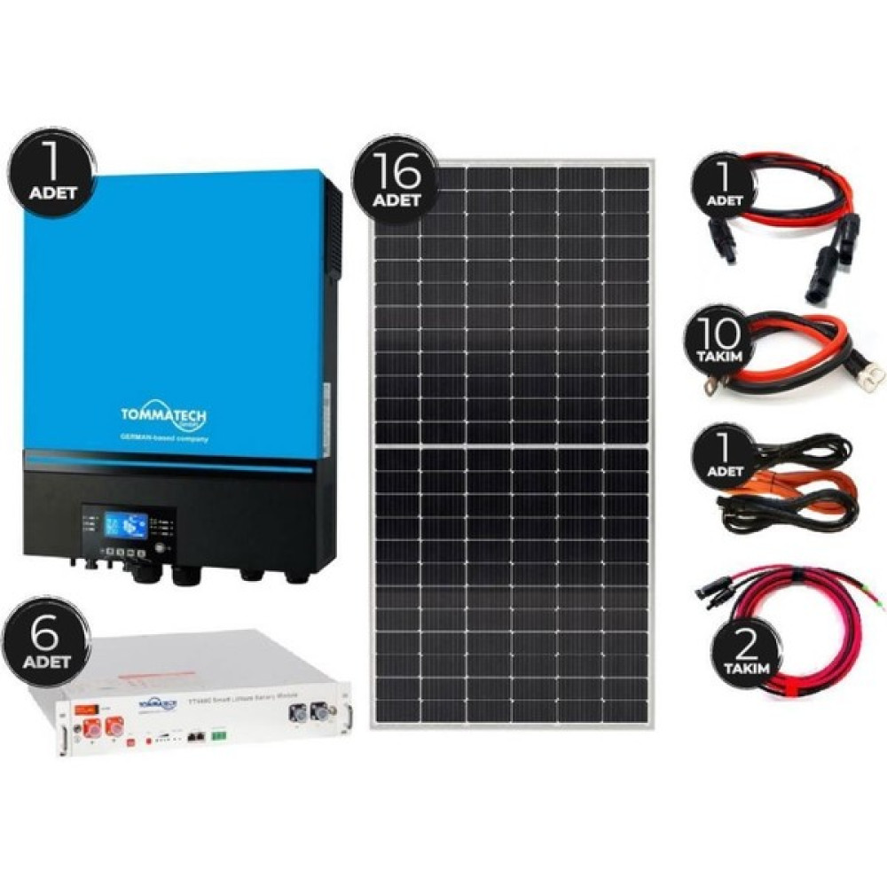 Teknovasyon Arge Güneş Enerjisi Solar Paketi 7.2 kva Inverter 455 Watt Güneş Paneli 48V 50 Amper Lityum Akü - Renkli Dış Mekan & Bahçe Oyuncakları Fiyatı