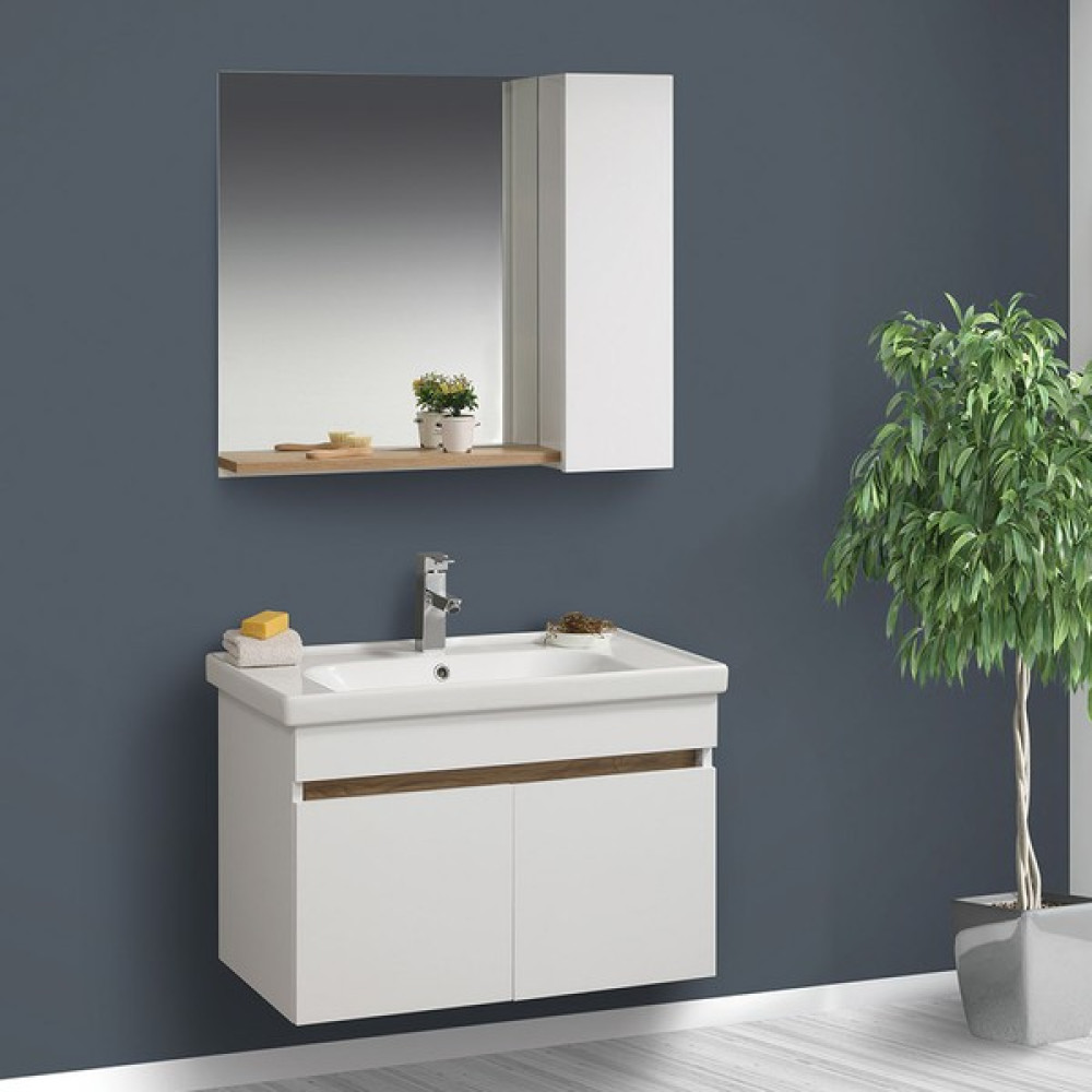 Tekoplus Bella Banyo Dolabı Takım 65 cm Belly - Beyaz Banyo Dolabı / Mobilyası Fiyatı
