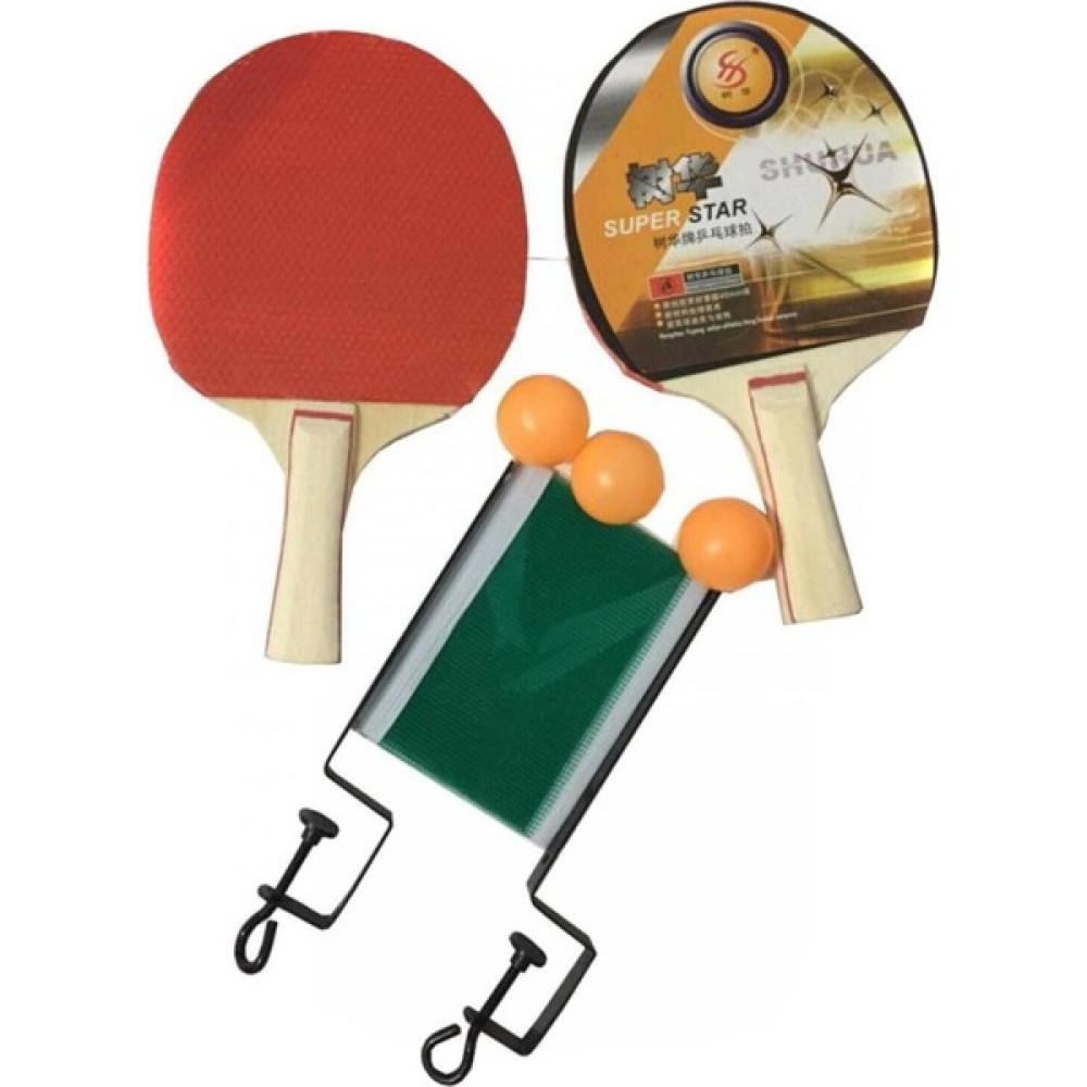 Tekreyonda Fileli + Ahşap 2 Li Masa Tenisi Raketi + Pinpon Topu Pinpon Seti Tenis & Badminton Fiyatı