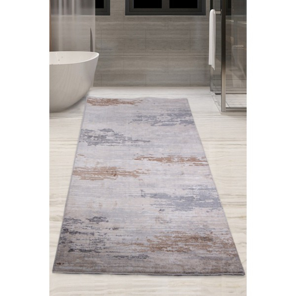 Teksev Canvas Gri 80X150 cm Büyük Ebat Banyo Halısı Tek Parça Kaymaz Taban Banyo Paspası Klozet Takımı Fiyatı