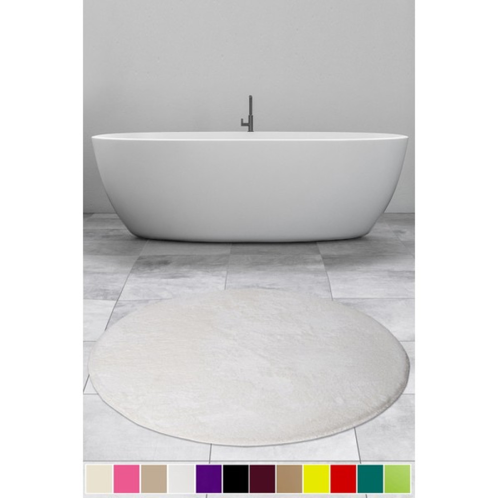 Teksev Elite Krem 120X120 cm Yuvarlak Peluş Banyo Halısı Kaymaz Taban Pufidik Banyo Paspası Klozet Takımı Fiyatı