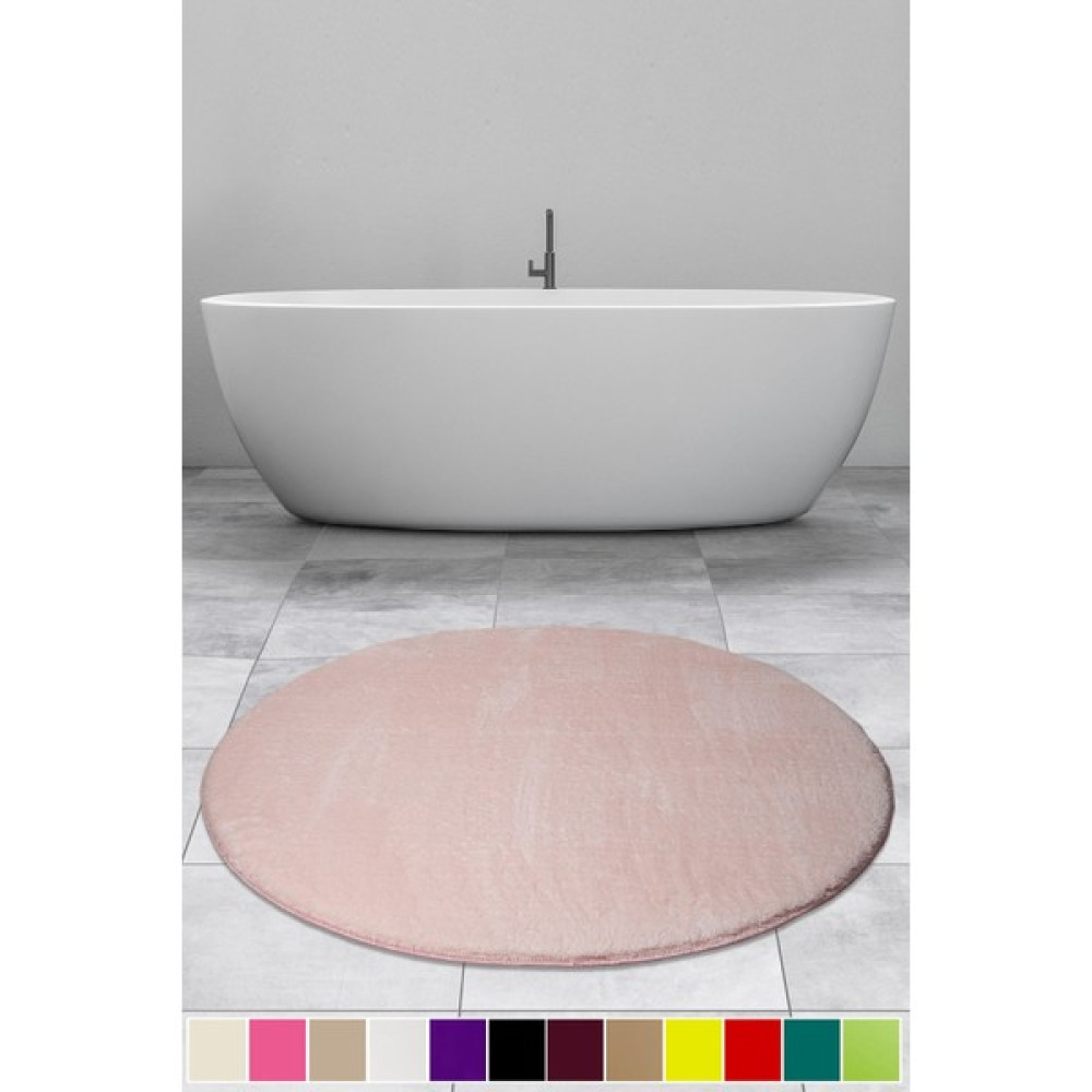 Teksev Elite Pudra 150X150 cm Yuvarlak Peluş Banyo Halısı Kaymaz Taban Pufidik Banyo Paspası Klozet Takımı Fiyatı
