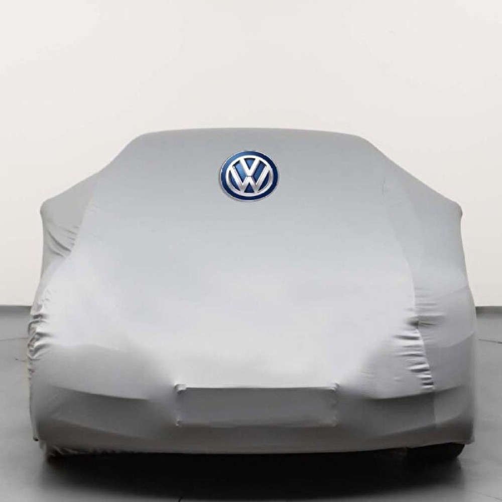 Teksin Volkswagen Jetta 5 (2005-2010) Kumaş Logolu Oto Branda - Penye Örtü Gri Oto Branda Fiyatı