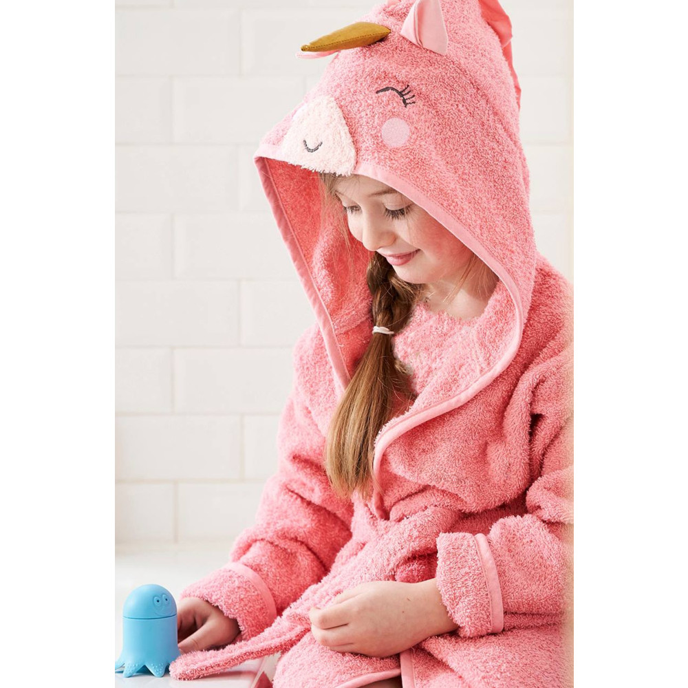 TEKSMODA Kapşonlu Kız-Erkek Çocuk Bornozu Pamuklu-Unicorn 5-6 Yaş Beden Bebek Bornozu Fiyatı
