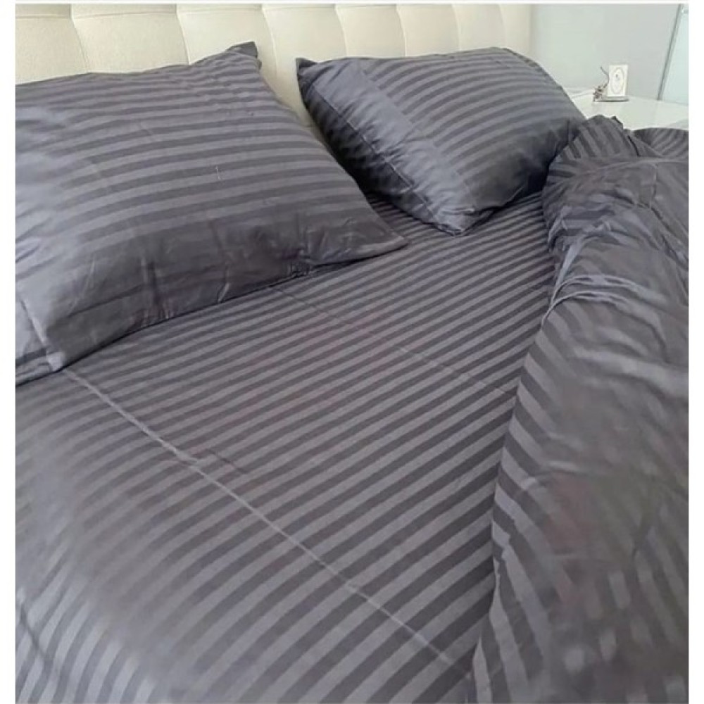 Tekstil Home Lüx Otel Serisi Çift Kişilik Pamuk Saten Nevresim Takımı Çarşaf Lastikli Fitted 160 x 200 cm - Antrasit Nevresim Takımı Fiyatı