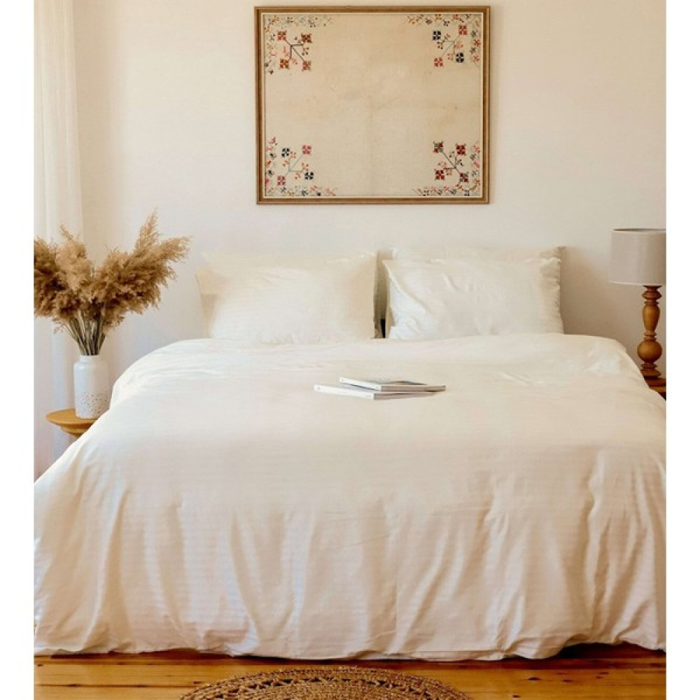 Tekstil Home Lüx Otel Serisi Çift Kişilik Pamuk Saten Nevresim Takımı Çarşaf Lastikli Fitted 160 x 200 cm - Krem Nevresim Takımı Fiyatı