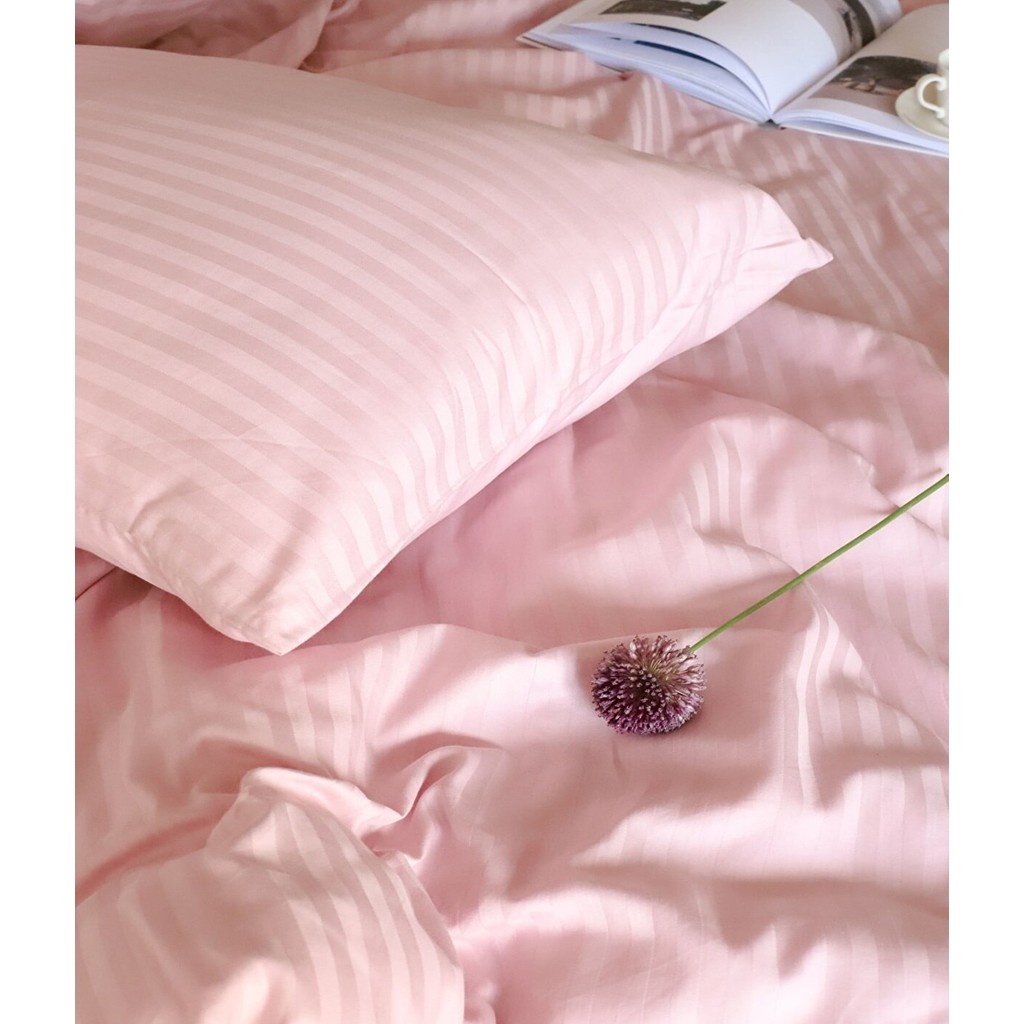 Tekstil Home Lüx Otel Serisi Çift Kişilik Pamuk Saten Nevresim Takımı Çarşaf Lastikli Fitted 160 x 200 cm - Pembe Nevresim Takımı Fiyatı