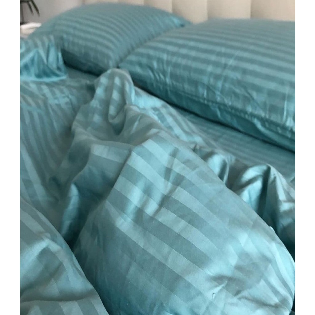 Tekstil Home Lüx Otel Serisi Çift Kişilik Pamuk Saten Nevresim Takımı Çarşaf Lastikli Fitted 160 x 200 cm - Turkuaz Nevresim Takımı Fiyatı