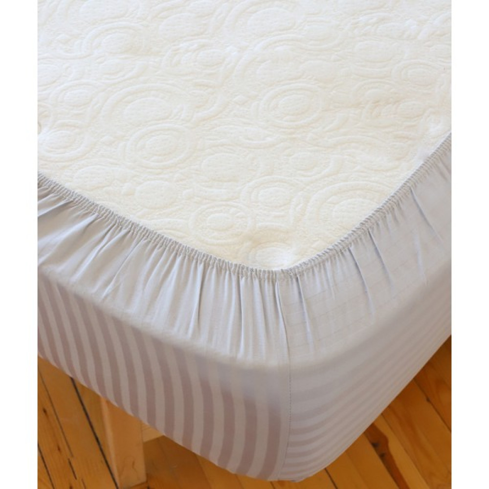 Tekstil Home Lüx Otel Serisi Tek Kişilik Lastikli Çarşaflı Çizgili Pamuk Saten Nevresim Takımı - 160 x 200 cm - Gri Nevresim Takımı Fiyatı