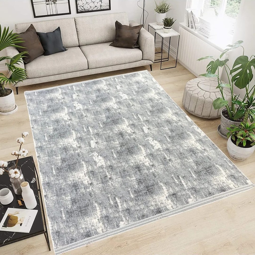 Tekstilci 9m2 Halı Örtüsü Savan çift yönlü aktarteks - 250 x 350 cm - Beyaz - Gri Salon Halısı Fiyatı