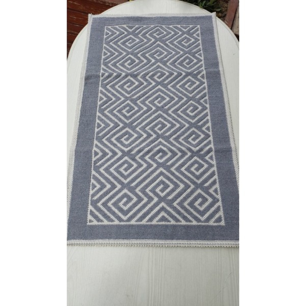 Tekstilci Tekslci Organik Naturel Pamuklu Kilim Pamuklu 60 x 100 cm - Antrasit - Gri Kilim Fiyatı