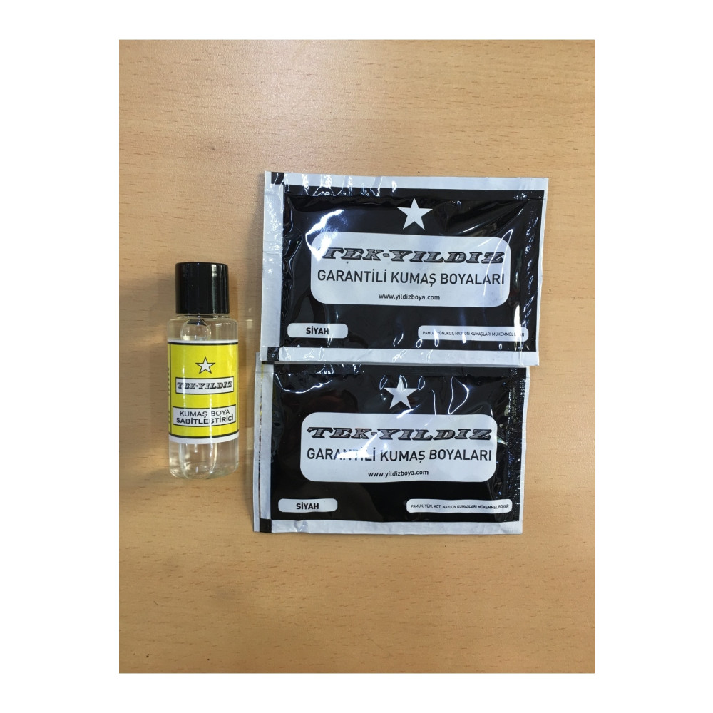 TekYıldız Kumaş Boyası Siyah 2 Paket+sabitleme 1paket Kumaş Boyası Fiyatı