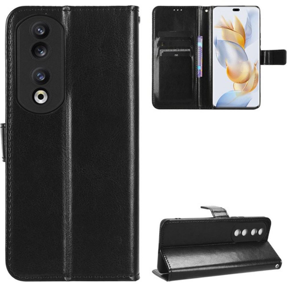 Telefon Kılıfı Huawei Honor 90 5g Deri Telefon Kılıfı (Yurt Dışından) - Siyah Cep Telefonu Kılıfı Fiyatı