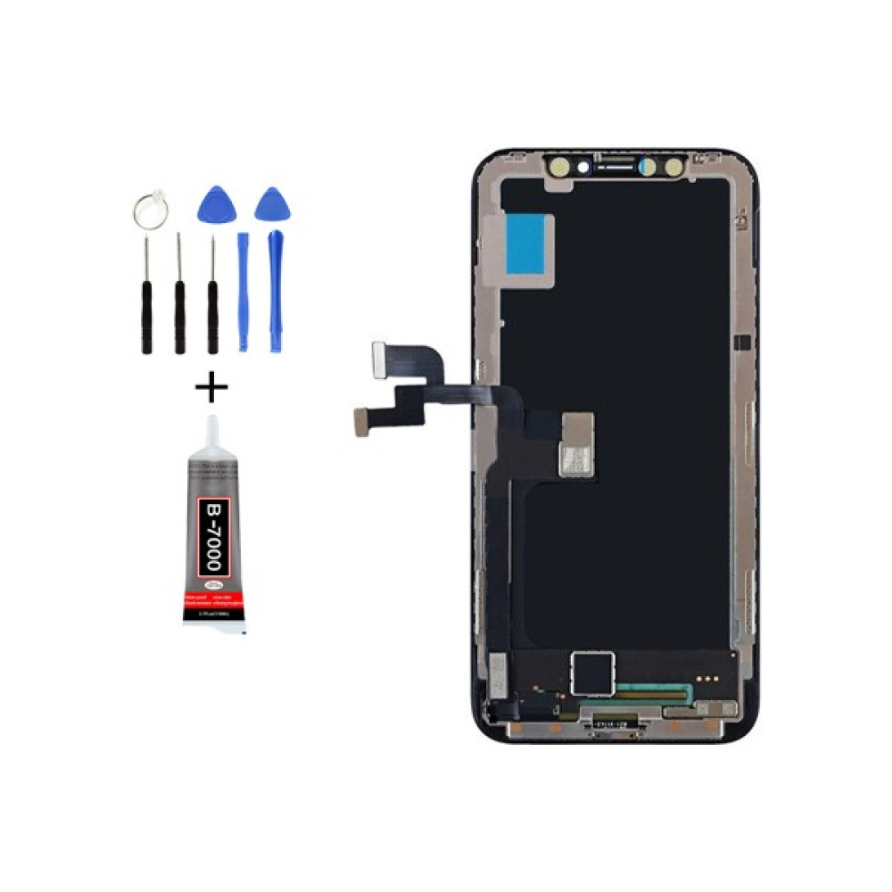 Telefon Kulübesi IPhone Xs LCD Ekran Dokunmatik + Tamir Seti - Siyah Cep Telefonu Ekranı Fiyatı